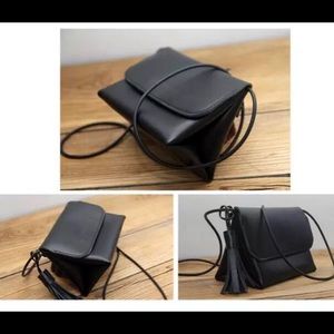 Handmade leather girls small square bag